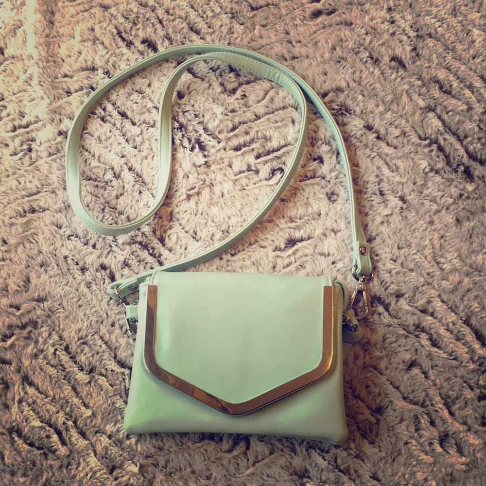Mint green crossbody bag